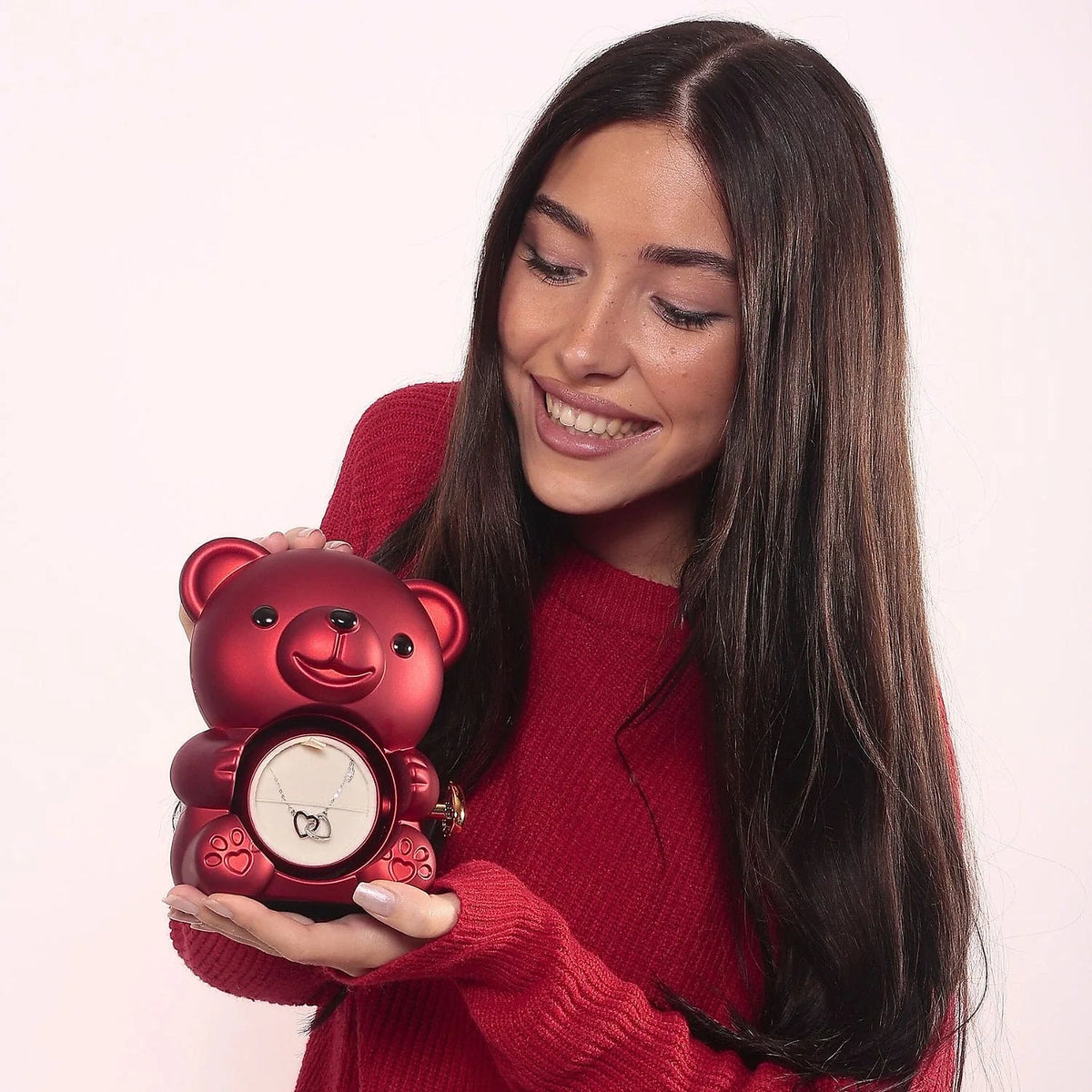 Milona Rose Bear – Personalised necklace with rose box – image 3